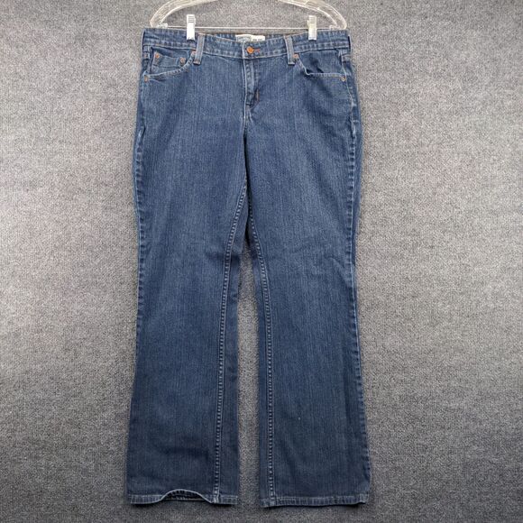 Levi's Women's Signature Jeans Blue 14 Long Low Rise Bootcut Denim Pockets - Picture 2 of 12